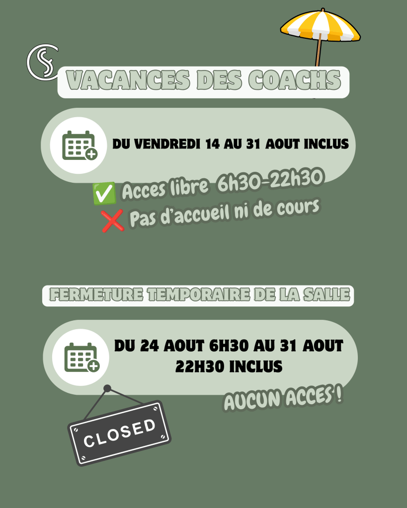 Congés d&rsquo;été